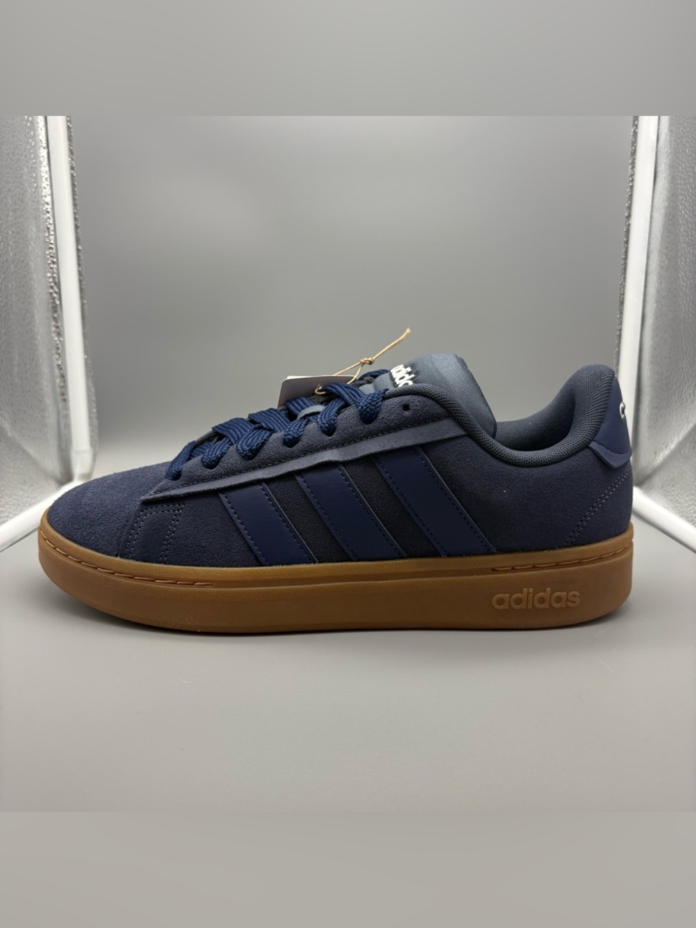 Adidas | Grand Court Alpha 00s Shoes - Navy Blue Tan ; Mens 9.5